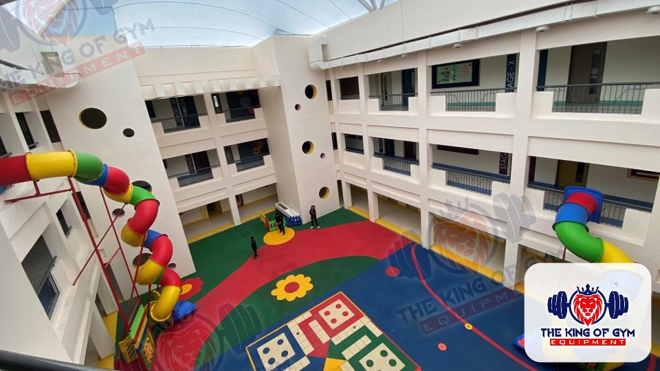 EPDM school courtyard flooring
