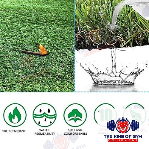 Fire-retardant water-permeable grass