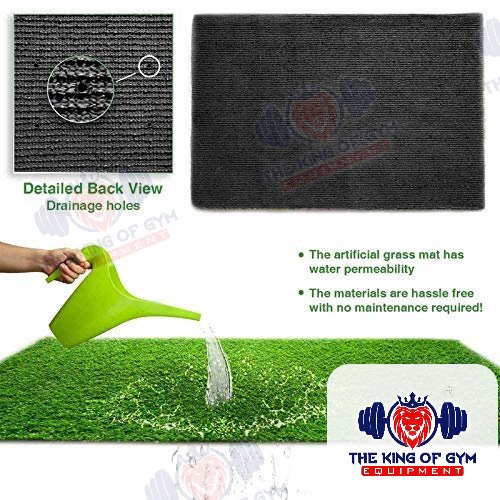 Drainage-backed grass mat