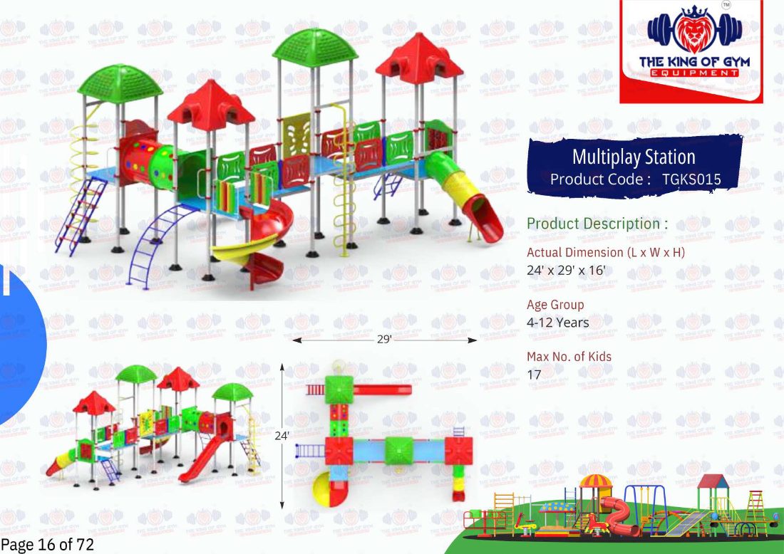 Children's playground multiplay station